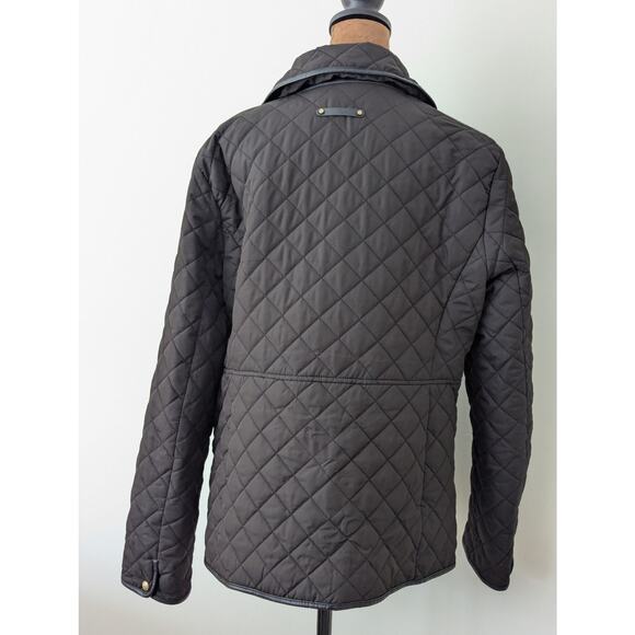 Lauren Ralph Lauren Diamond Quilted Snap Close Chore Utility Jacket Black Sz L - Picture 2 of 10
